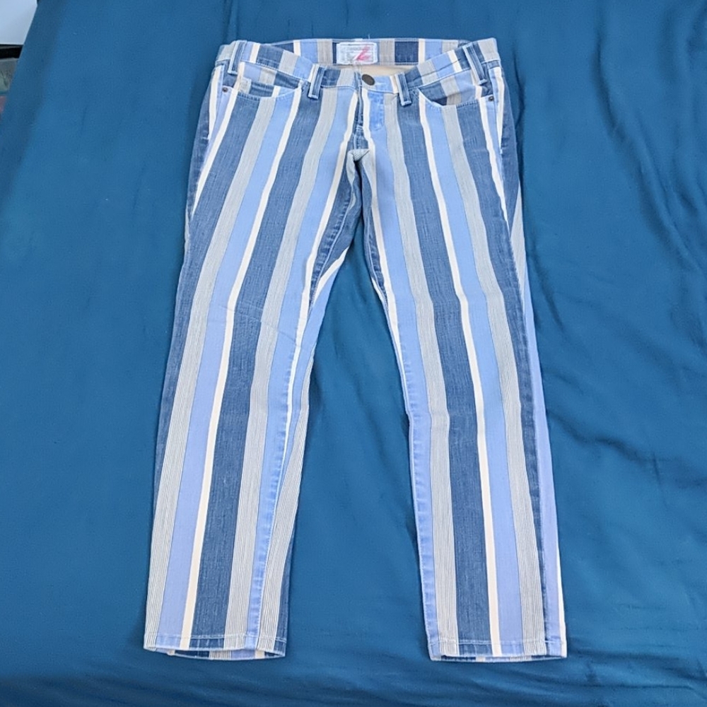 Striped Skinny Jeans